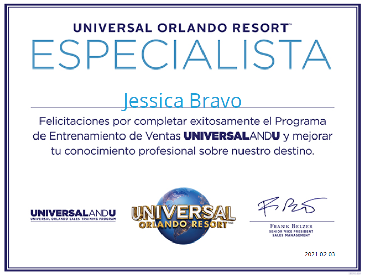 Universal Jessica Bravo Especialista